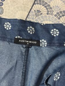 Floral Print Wide Leg Jeans