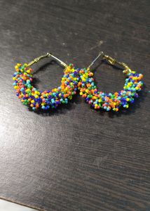 Totally Unused, Oxidise And Bead Earrings, Goes Amazing With Ethnic As Well As Western, 100 Coins For Both