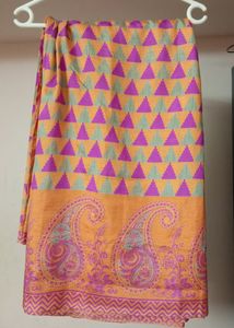 Bright Yellow Colour Beautiful Saree with a Small