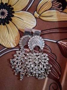 Statement Silver Earrings Set