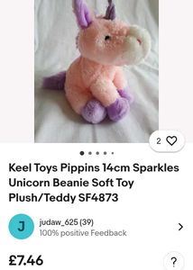 Unicorn Beanie Toy