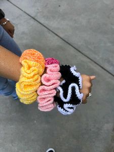 Cute Handmade Crocheted Scrunchies