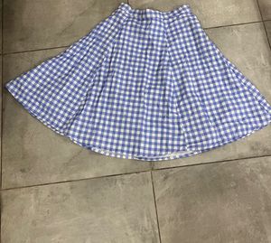 Blue Gingham Skirt