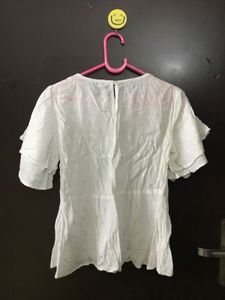 White Silky Top Bust 34 Waist 28 Length 22 inches