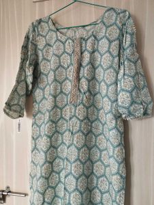 Elegant skyblue 💙Printed Kurta