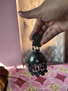 black metal jhumkas