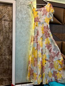 Floral One-Shoulder Maxi Dress