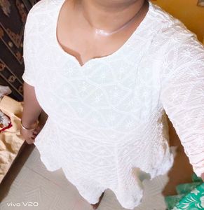 White Embroidered Dress
