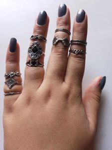 Silver Plated Ring Set