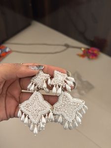 Beaded Pearl Earrings