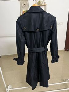 Dark BLUE Double breasted Trench Coat