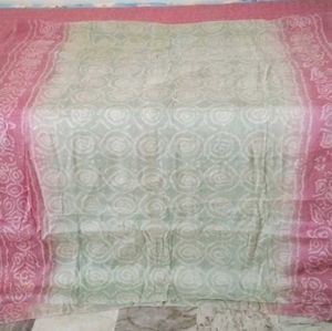 2 daily wear bandhani saree with fall