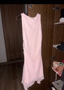 Pink Lace Mini Dress