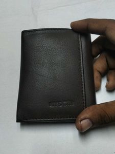 Mens Black Trendy Pure Leather Wallet