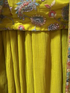 Yellow Embroidered 3 piece dress
