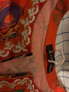 Orange &amp; Black Kurta