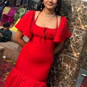 Red Bodycone Mermaid Gown