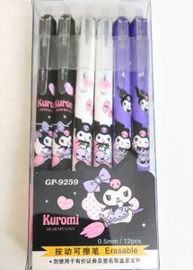Set of 12 Kuromi Erasable Gel Pens