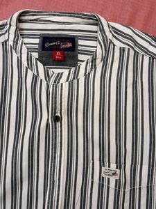 Mens Shirt White &amp; Grey