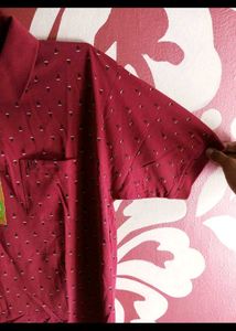 Lois Polo Shirt - Burgundy Patterned