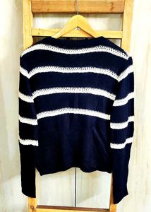 Black &amp; White Design Sweater Size-38