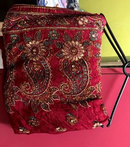 Elegant Maroon Saree