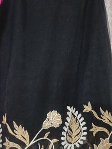 Embroidered Black Saree