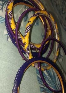 Violet, Mustard Lakh Bangles