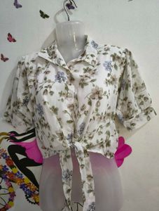 Crop Floral Print Top