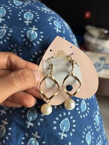 Women Gold Plated Pearl Earrings