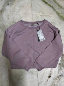 Mauve Cropped Sweatshirt