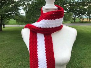 Striped Crochet Scarf