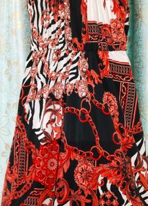 Patterned Midi Dress
