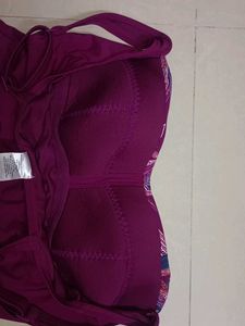 Purple Floral One Piece Swimsuit
