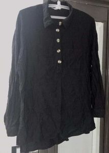 Short Black Kurta