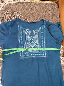Melange Brand Navy Blue Colour Kurtas For Women