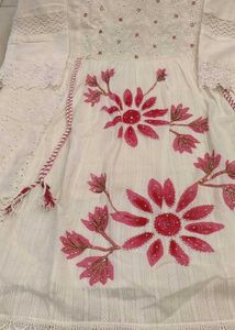 Pink Plus Size Designer Shifli Cotton Suit Set