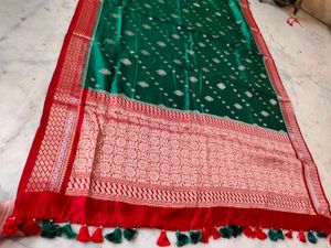 silk saree double colour very beautiful design