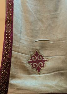 STYLISH SWAROVSKI WORK SAREE WITH FALL