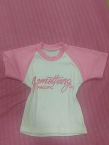 Pink And black Crop Tops
