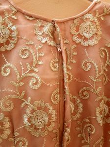 Elegant Rose Gold Designer Dress for Girls