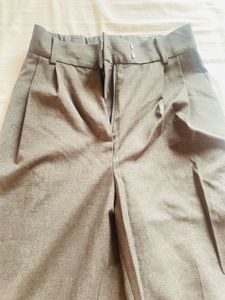 Gray Wide Leg Trousers