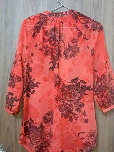 Floral Print Tunic Top