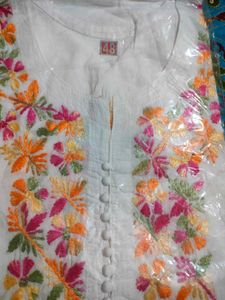 Totally New Lucknowi Chikankari  Cotton  Kurtis