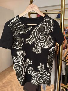 Paisley Print Black T-Shirt