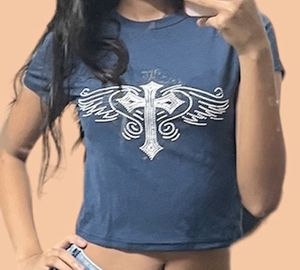 rockstar cross y2k crop top