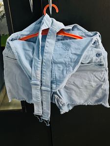 Blue Shorts Dungaree