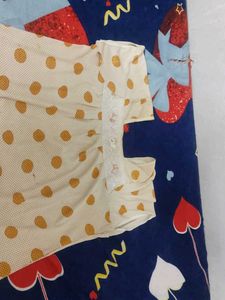 Cream Colour Polka Dots Nighty 🌉🌉
