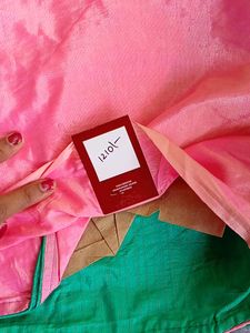 Pink And Seagreen Color Eads Work Saree