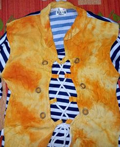 Navvy Blue And White Top For Girls